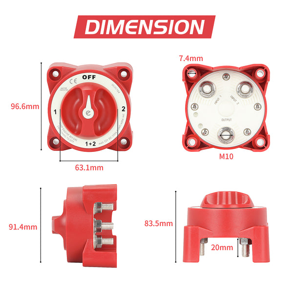 Selector 4 Position Battery Switch